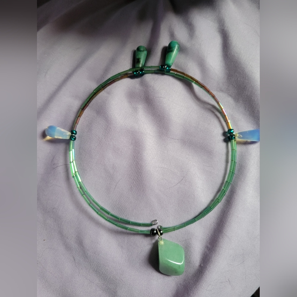 Elegant Green Beaded Necklace